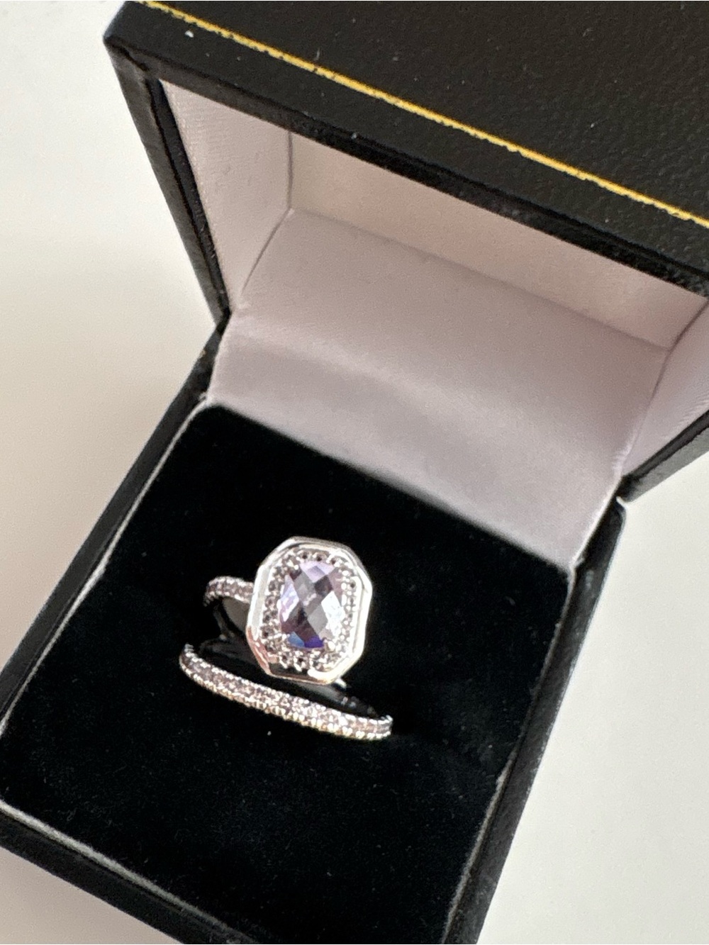 Bomb Party Legacy & Lace Ring RG28291 Rose Quartz CZ Rhodium Plating